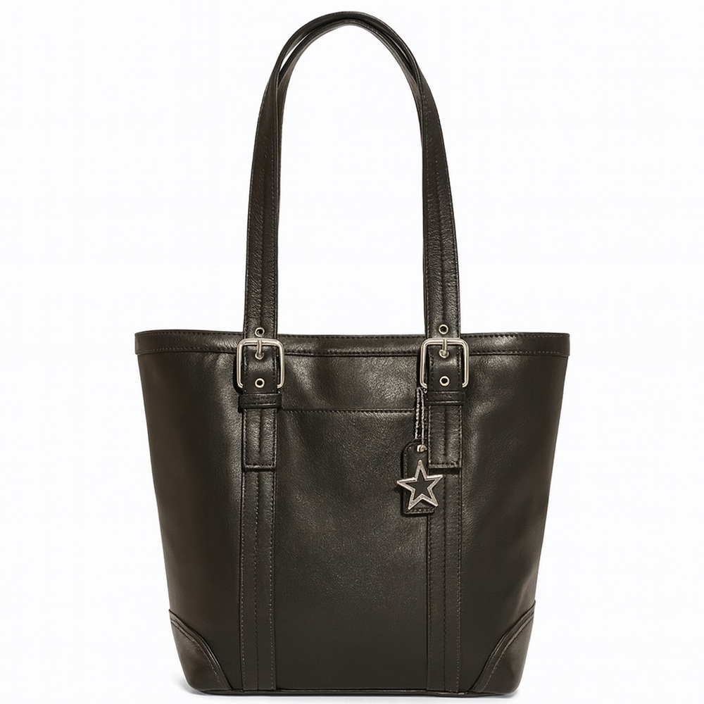 Coach Vintage Hamilton Black Leather Tote Bag